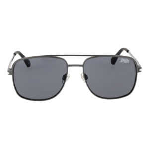 Superdry Sonnenbrille SDS Miami 56012 – Frontansicht mit Metall Rahmen und Grau Gläsern