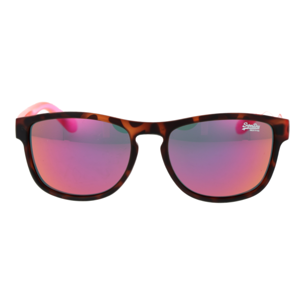 Superdry Sonnenbrille SDS Rockstar 54151 – Frontansicht mit  Rahmen und Rosa Gläsern