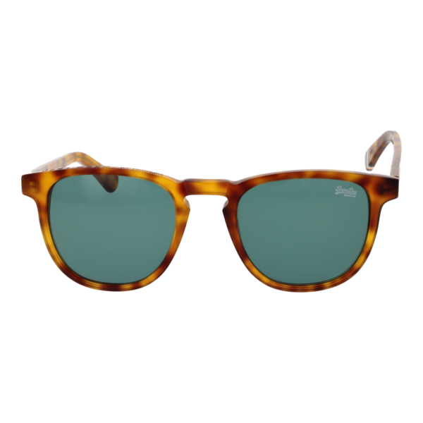 Superdry Sonnenbrille SDS Roku 48170 – Frontansicht mit  Rahmen und Grün Gläsern