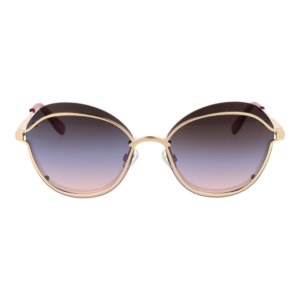 Superdry Sonnenbrille SDS Studiosadie 58201 – Frontansicht mit Metall Rahmen und Lila Gläsern