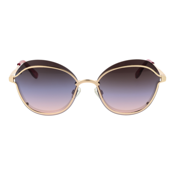 Superdry Sonnenbrille SDS Studiosadie 58201 – Frontansicht mit Metall Rahmen und Lila Gläsern