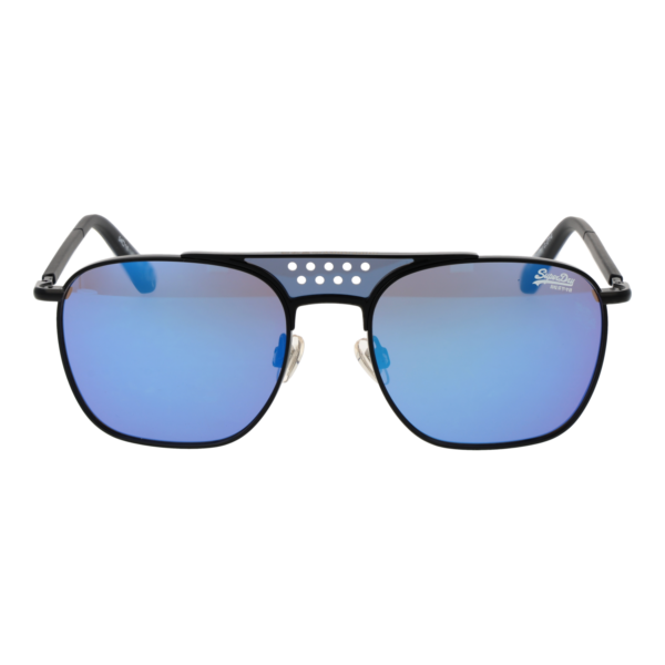 Superdry Sonnenbrille SDS Trophy 54014 – Frontansicht mit Metall Rahmen und Beige Gläsern