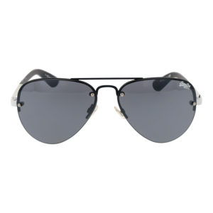 Superdry Sonnenbrille SDS Yatomi 59006 – Frontansicht mit Metall Rahmen und Grau Gläsern