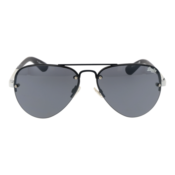 Superdry Sonnenbrille SDS Yatomi 59006 – Frontansicht mit Metall Rahmen und Grau Gläsern