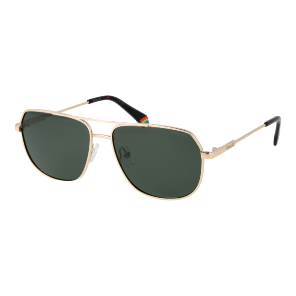 Polaroid Pilotenbrille Sonnenbrille PLD 6195/S/XN 58J5GUC in Gold – 45° Seitenansicht