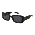 Polaroid Rechteck Sonnenbrille PLD 6208/S/XN 52807M9 in Schwarz – 45° Seitenansicht
