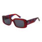 Pepe Jeans Rechteck Sonnenbrille PJ7424 52263 in Rot – 45° Seitenansicht
