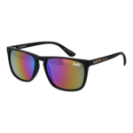 Superdry Quadrat Sonnenbrille SDS Shockwave 55127 in Schwarz – 45° Seitenansicht