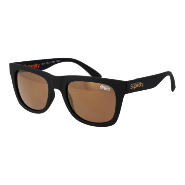 Superdry Quadrat Sonnenbrille SDS BYRONVILLE 53104 in Schwarz – 45° Seitenansicht