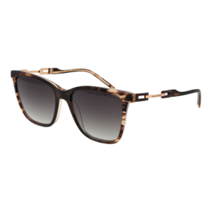 Ana Hickmann Rechteck Sonnenbrille AH9348 55C01 in Braun – 45° Seitenansicht