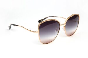 Ana Hickmann Sonnenbrille AH3252 6005B in Gold – 45° Seitenansicht