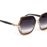 Ana Hickmann  Sonnenbrille AH3271 56C01 in Grau – 45° Seitenansicht