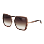 Ana Hickmann Schmetterling Sonnenbrille AH3272 57E01 in Braun – 45° Seitenansicht