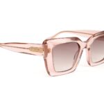 Ana Hickmann  Sonnenbrille AH9372 50T01 in Pink – 45° Seitenansicht