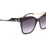 Ana Hickmann  Sonnenbrille AH9381 54H01 in Schwarz – 45° Seitenansicht