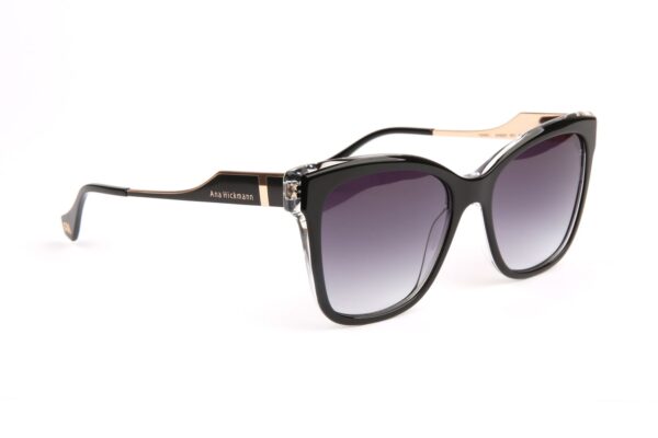 Ana Hickmann  Sonnenbrille AH9381 54H01 in Schwarz – 45° Seitenansicht
