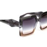 Ana Hickmann  Sonnenbrille AH9389 57C01 in Grau – 45° Seitenansicht