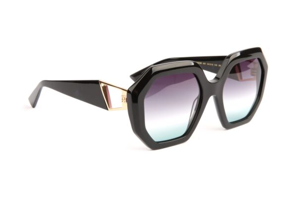 Ana Hickmann Sonnenbrille AH9396 54A01 – 45° Seitenansicht Ana Hickmann Sonnenbrille AH9396 54A01 in Schwarz – 45° Seitenansicht