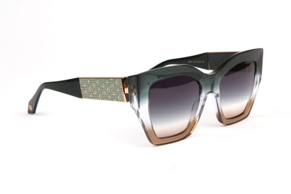 Ana Hickmann  Sonnenbrille AH9401 53C02 in Grün – 45° Seitenansicht