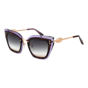 Ana Hickmann Schmetterling Sonnenbrille AH9405 52G21 in Mehrfarbig – 45° Seitenansicht