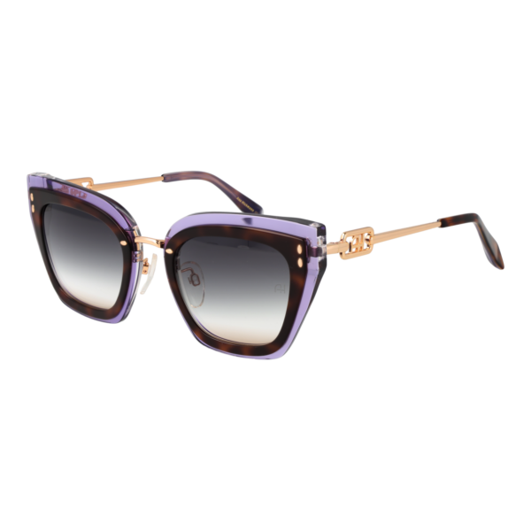 Ana Hickmann Schmetterling Sonnenbrille AH9405 52G21 in Mehrfarbig – 45° Seitenansicht