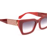 Ana Hickmann  Sonnenbrille AH9408 53H01 in Rot – 45° Seitenansicht