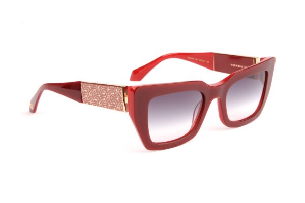 Ana Hickmann Sonnenbrille AH9408 53H01 – 45° Seitenansicht Ana Hickmann Sonnenbrille AH9408 53H01 in Rot – 45° Seitenansicht