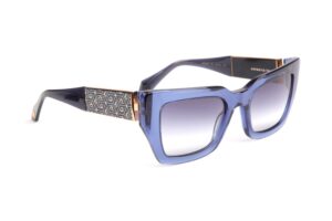 Ana Hickmann Sonnenbrille AH9408 53T01 in Blau – 45° Seitenansicht