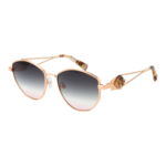 Ana Hickmann Geometric Sonnenbrille HI3187 5405A in Gold – 45° Seitenansicht