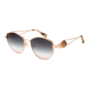 Ana Hickmann Geometric Sonnenbrille HI3187 5405A in Gold – 45° Seitenansicht