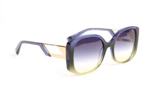 Ana Hickmann Sonnenbrille HI9216 55C02 in Blau – 45° Seitenansicht