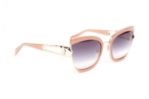 Ana Hickmann Sonnenbrille AH3282 58T02 in Pink – 45° Seitenansicht