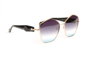 Ana Hickmann Sonnenbrille AH3285 6105A in Gold – 45° Seitenansicht