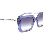 Ana Hickmann  Sonnenbrille AH9422 54T02 in Blau – 45° Seitenansicht