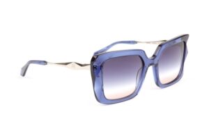 Ana Hickmann Sonnenbrille AH9422 54T02 in Blau – 45° Seitenansicht
