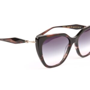 Ana Hickmann  Sonnenbrille AH9424 56E01 in Grau – 45° Seitenansicht