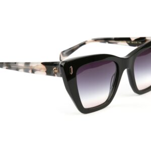 Ana Hickmann Quadrat Sonnenbrille AH9438 53A01 in Schwarz – 45° Seitenansicht
