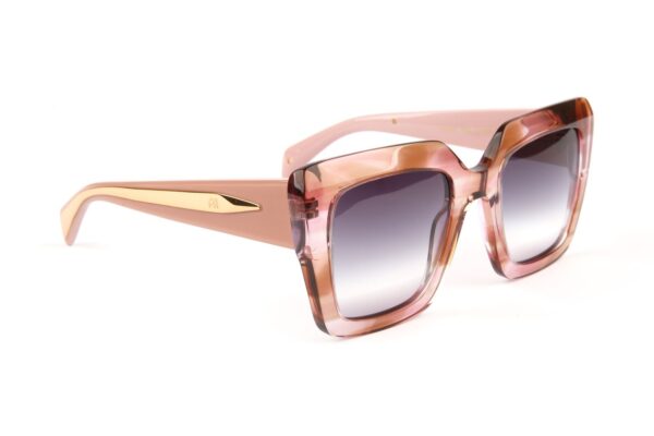 Ana Hickmann Quadrat Sonnenbrille AH9441 51E02 in Pink – 45° Seitenansicht