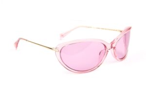 Ana Hickmann Rund Sonnenbrille HI9250 70T02 in Pink – 45° Seitenansicht