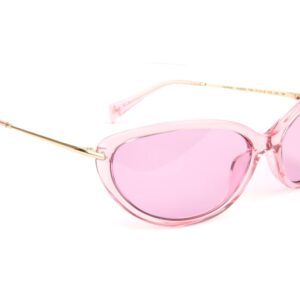 Ana Hickmann Rund Sonnenbrille HI9250 70T02 in Pink – 45° Seitenansicht