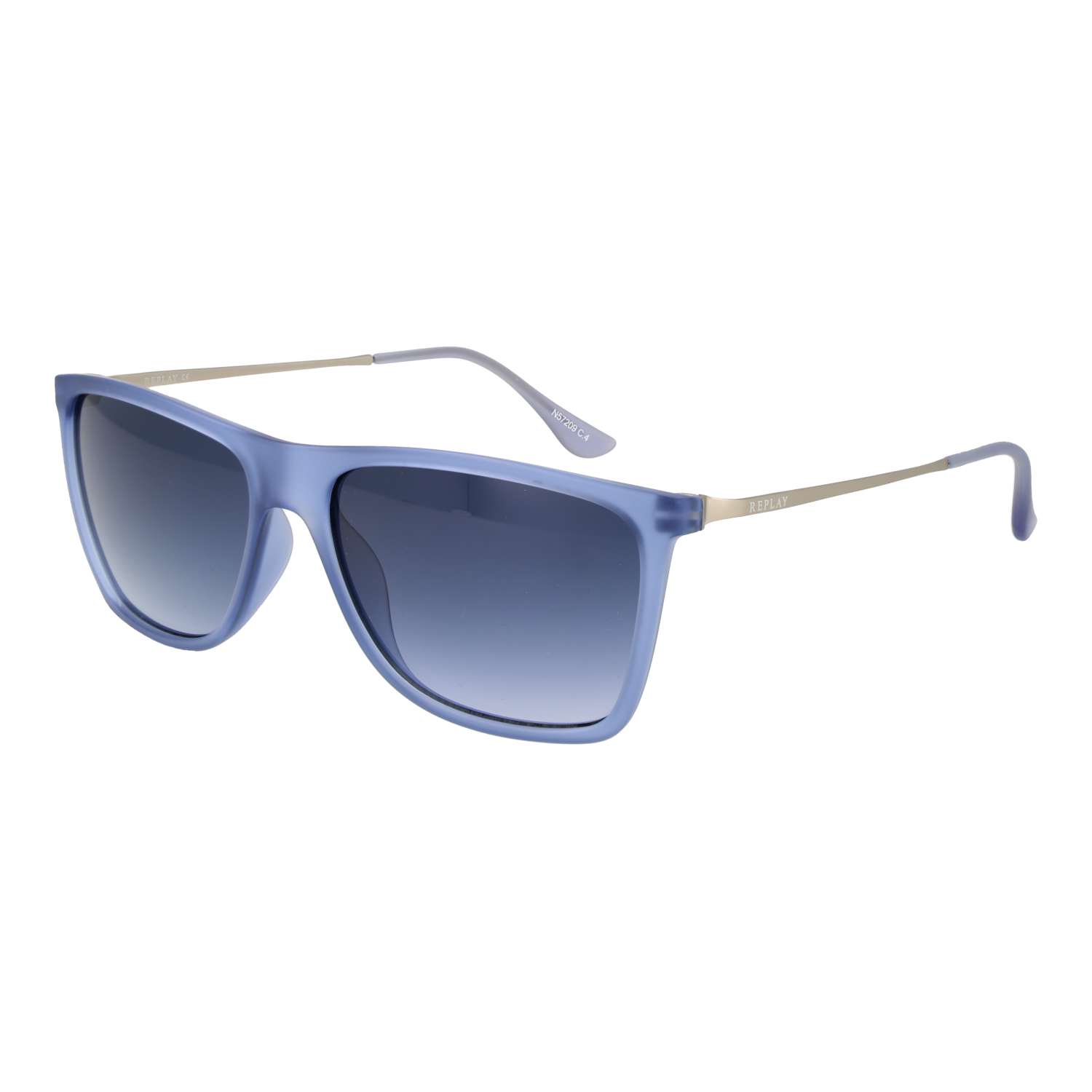 Replay Rechteck Sonnenbrille RY536S 5606S in Blau – 45° Seitenansicht