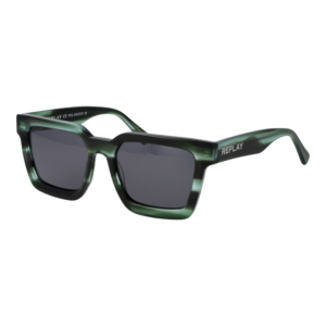 Replay Quadrat Sonnenbrille RY640S 5302 in Grün – 45° Seitenansicht