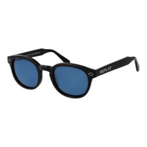 Replay Panto Sonnenbrille RY641S 5001 in Schwarz – 45° Seitenansicht