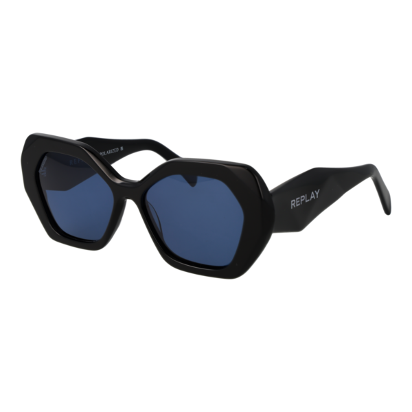 Replay Schmetterling Sonnenbrille RY644S 5601 in Schwarz – 45° Seitenansicht