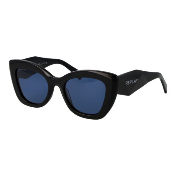 Replay Katzenaugen Sonnenbrille RY645S 5301 in Schwarz – 45° Seitenansicht