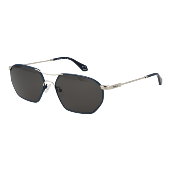 Replay Geometric Sonnenbrille RY269V 5804S in Silber – 45° Seitenansicht