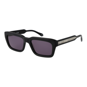 Replay Rechteck Sonnenbrille RY648 53S03 in Schwarz – 45° Seitenansicht