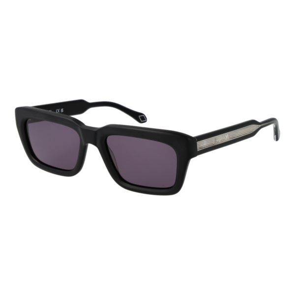 Replay Rechteck Sonnenbrille RY648 53S03 in Schwarz – 45° Seitenansicht