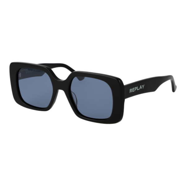 Replay Quadrat Sonnenbrille RY655S 5301 in Schwarz – 45° Seitenansicht