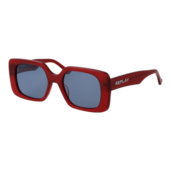 Replay Quadrat Sonnenbrille RY655S 5302 in Rot – 45° Seitenansicht